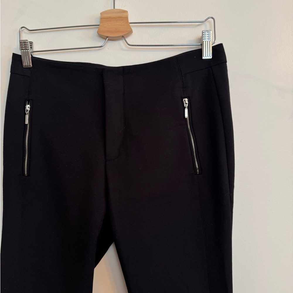 Zara Basic Black Tailored Pants with Button Detail